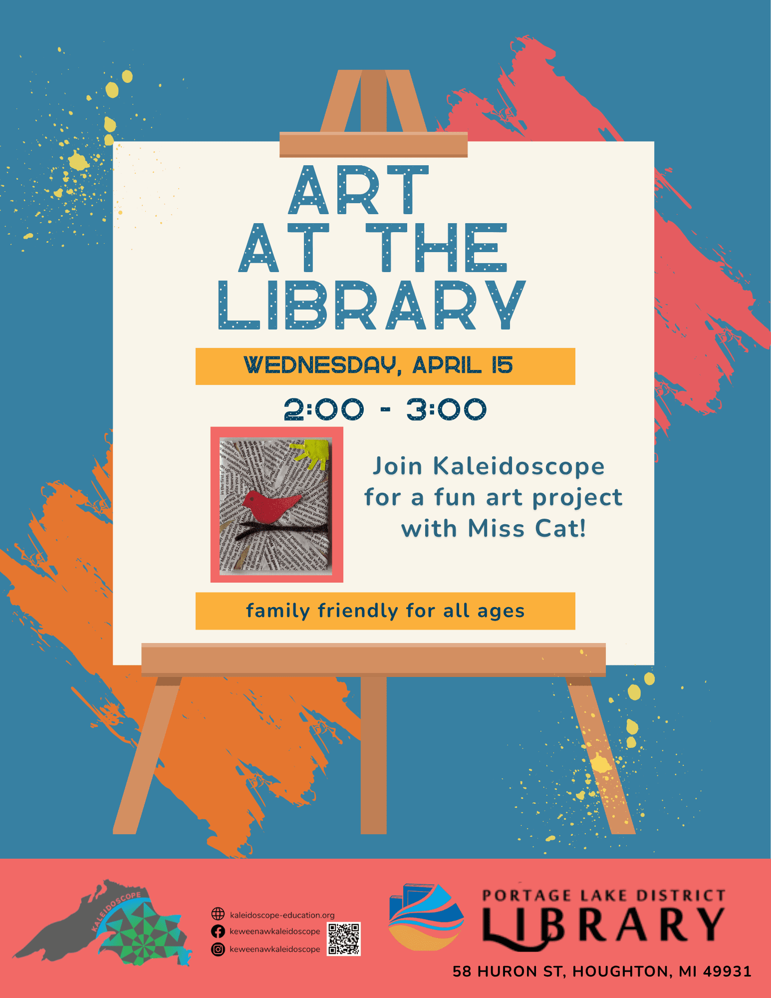 Art at the Library april 15 2026